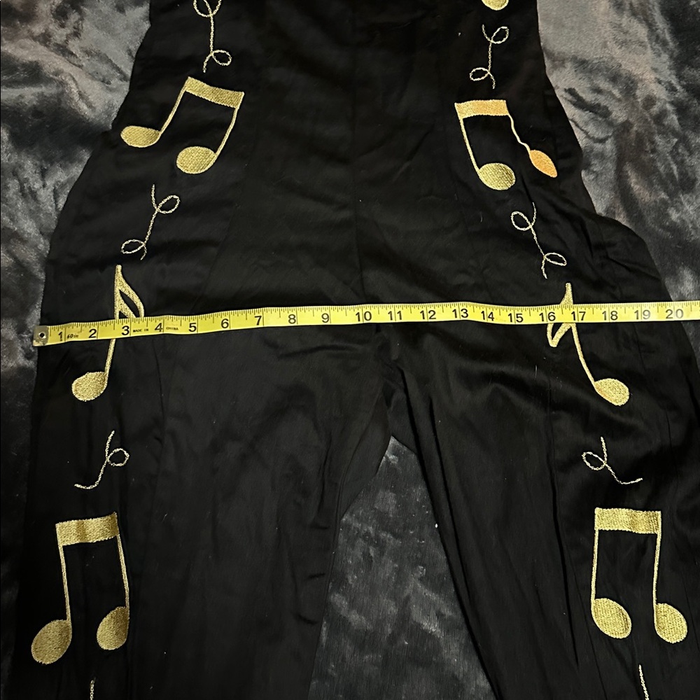 Bettie Page Black and Gold Jumpsuit - Picture 5 of 7